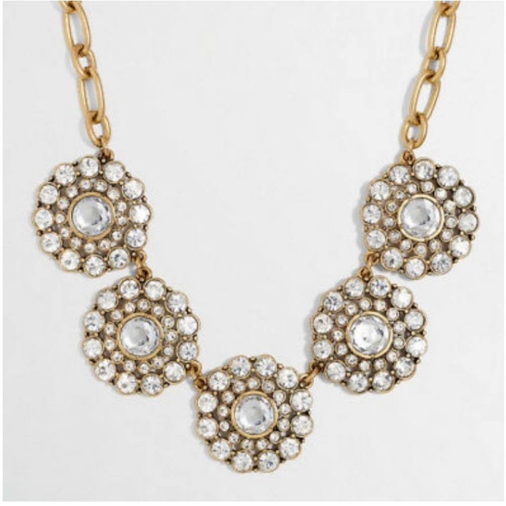 J Crew Factory Crystal Statement Necklace